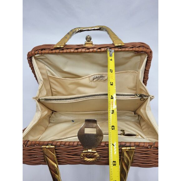 Vintage faux wicker Gabrielle Purse - Picture 9 of 12